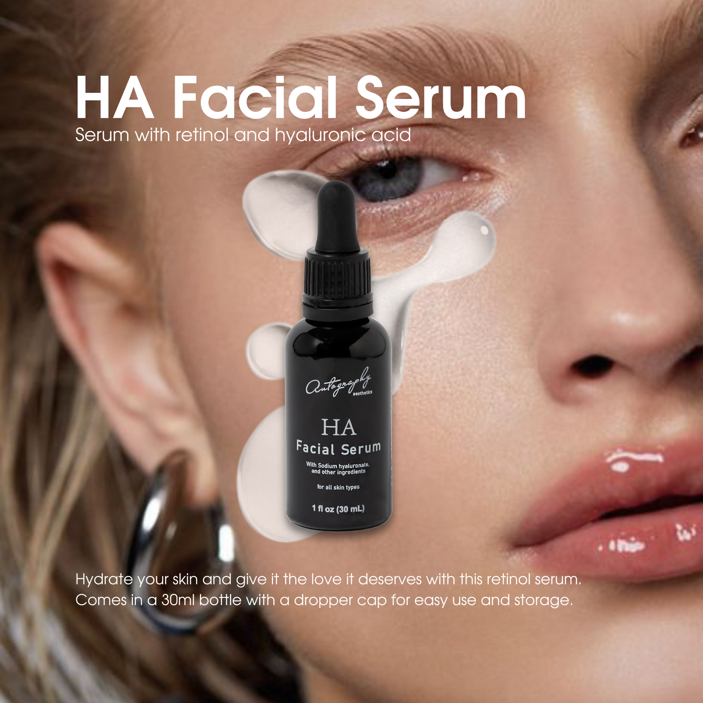 Autography HA Facial Serum – Сироватка для обличчя з гіалуроновою кислотою, 30 мл