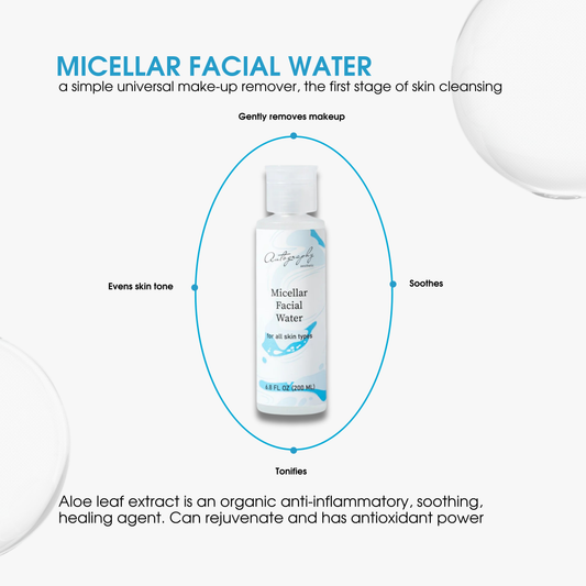 Authography Micellar water with aloe extract and panthenol for cleansing the skin of the face, neck and décolleté 200 ml